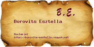 Borovits Esztella névjegykártya